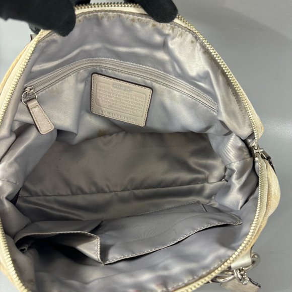 Authentic COACH # 19338 Kristin Signature Dome Sequin Satchel Shoulder Bag - Picture 9 of 14